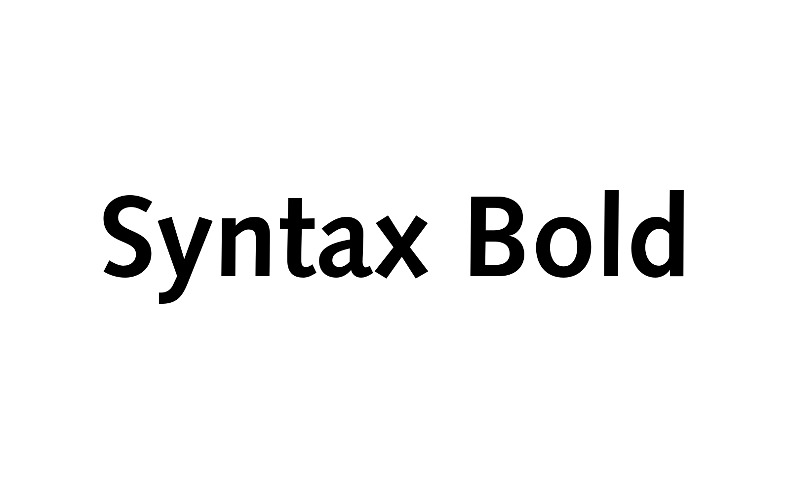 Syntax Bold
