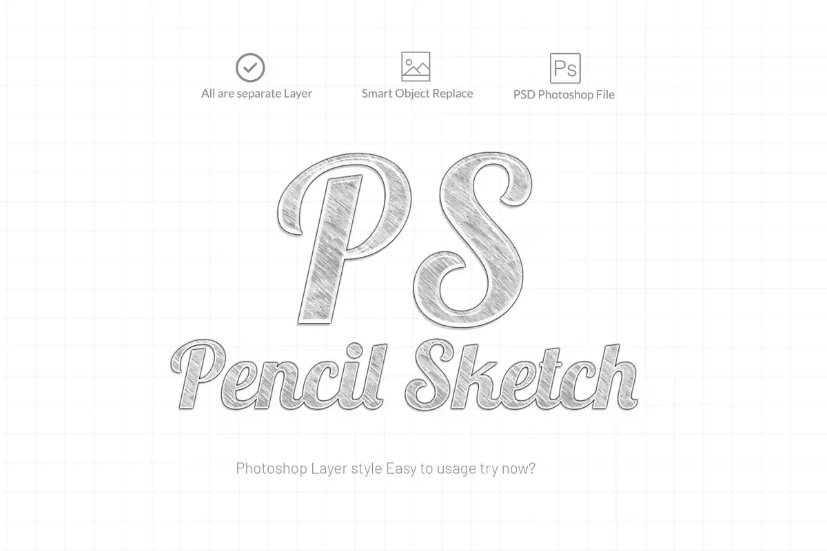 Pencil Sketch Photoshop Text Effect