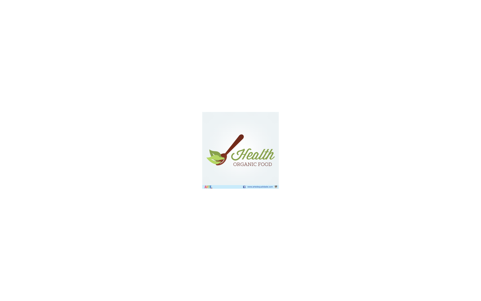 Health Organic Food Spoon Logo