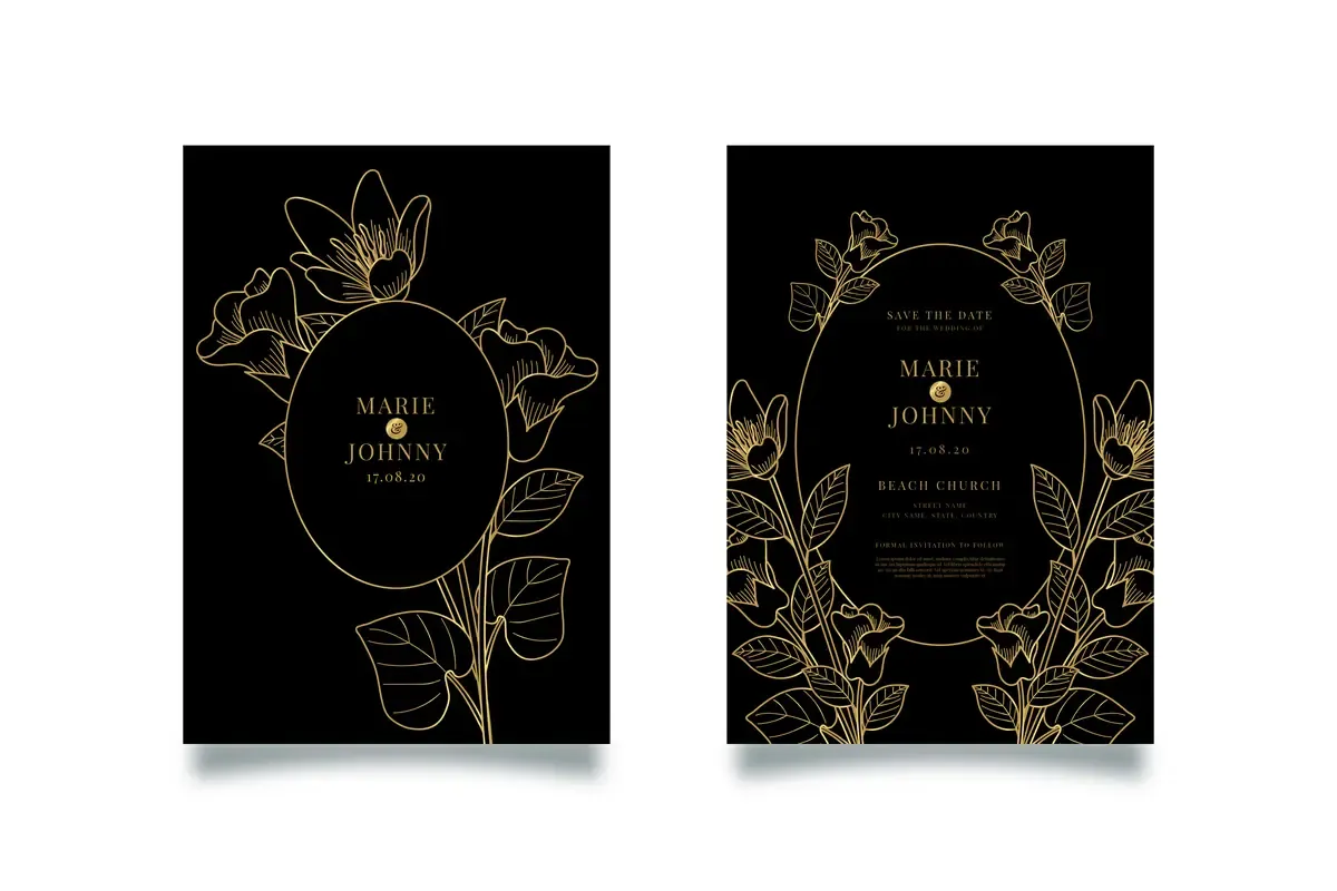 Luxury Wedding Invitation Template Pack