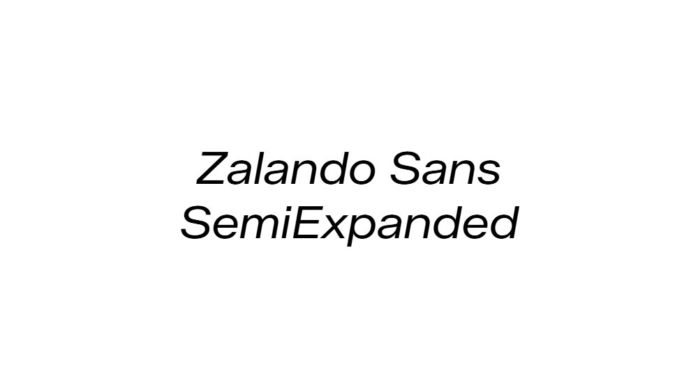 Zalando Sans SemiExpanded