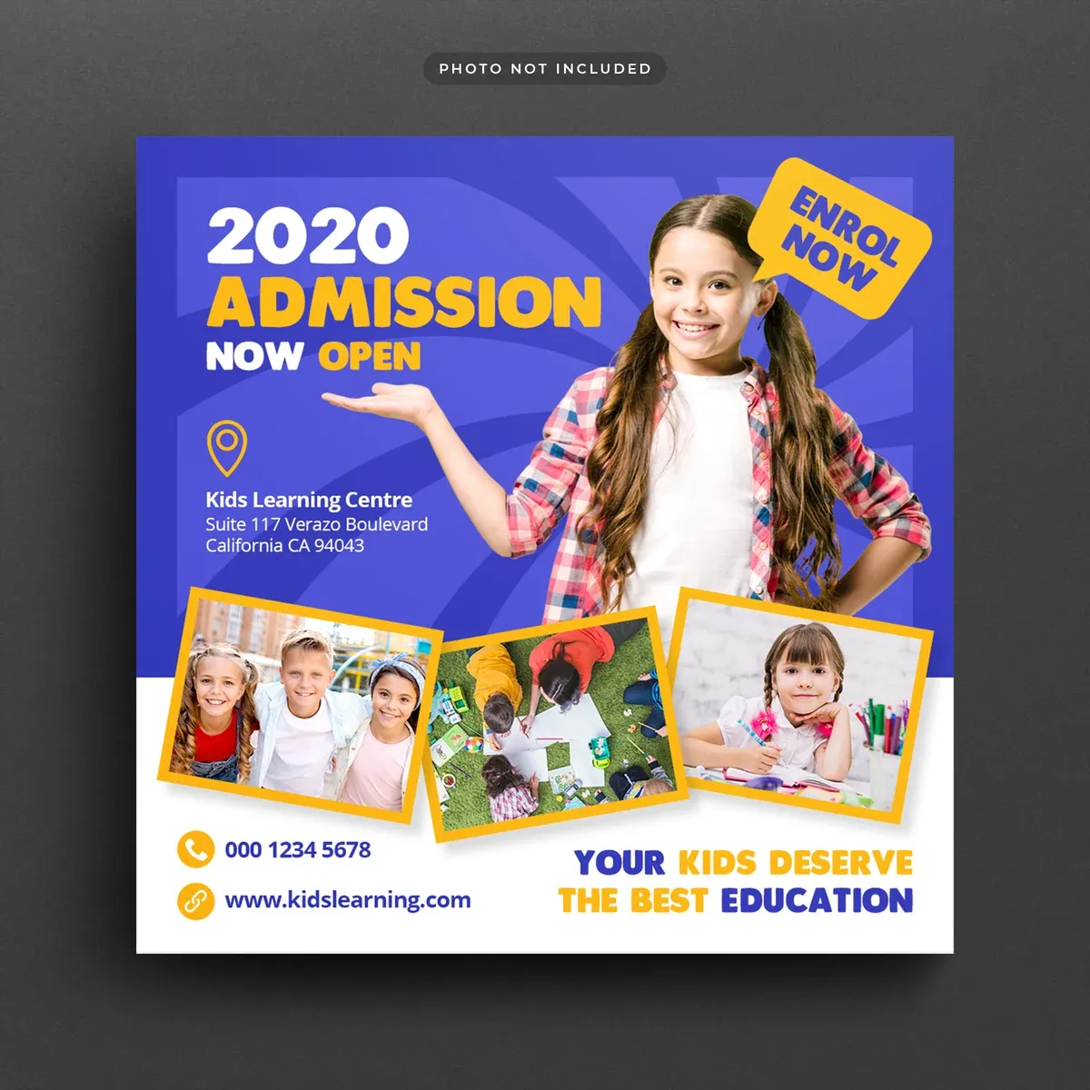 School Education Admission Social Media Post Web Banner Template