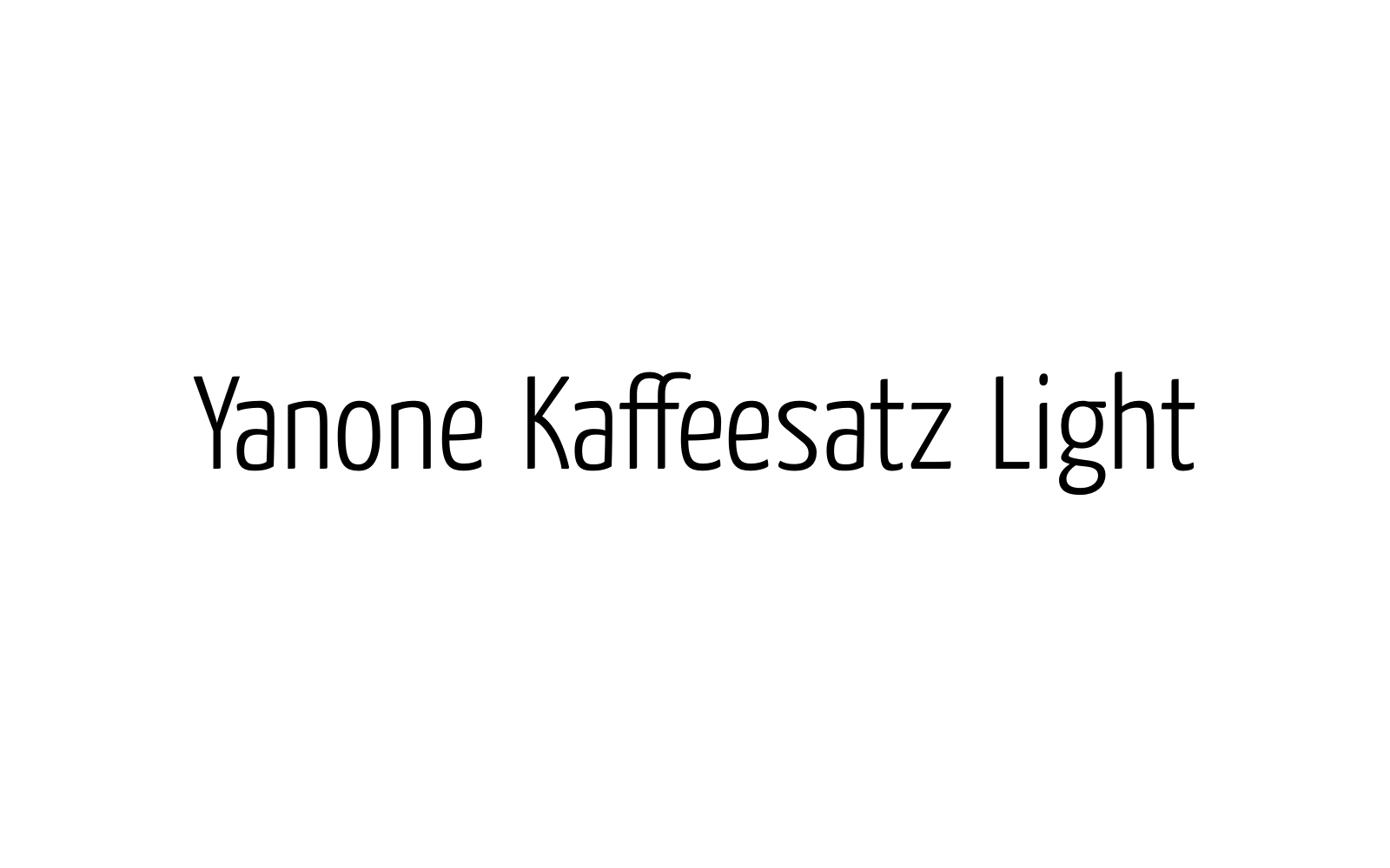 Yanone Kaffeesatz Light