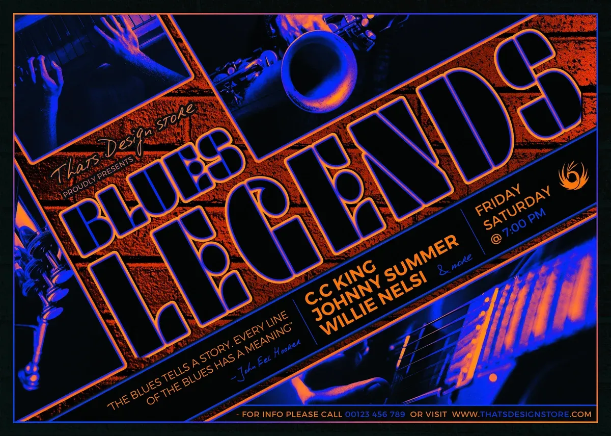 Blues Legends Flyer Template