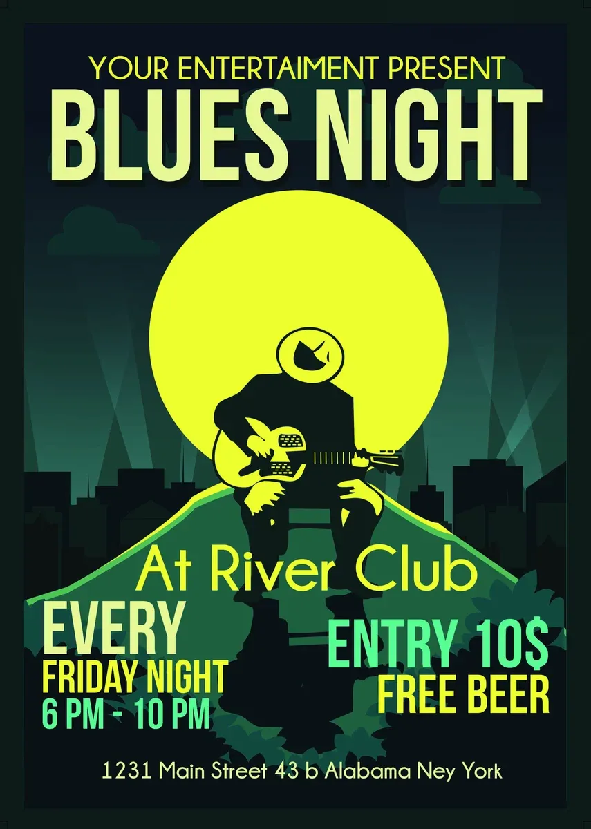 Blues Night Flyer