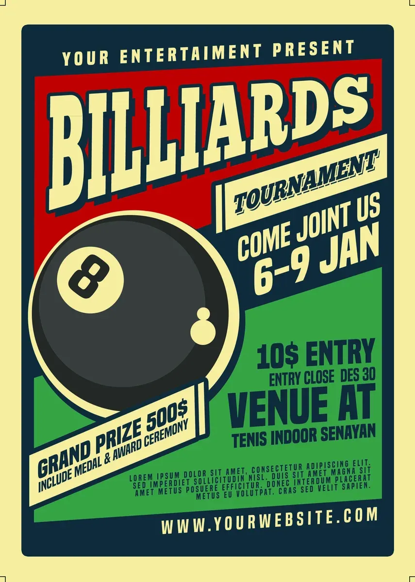 Billiard Tournamet Flyer