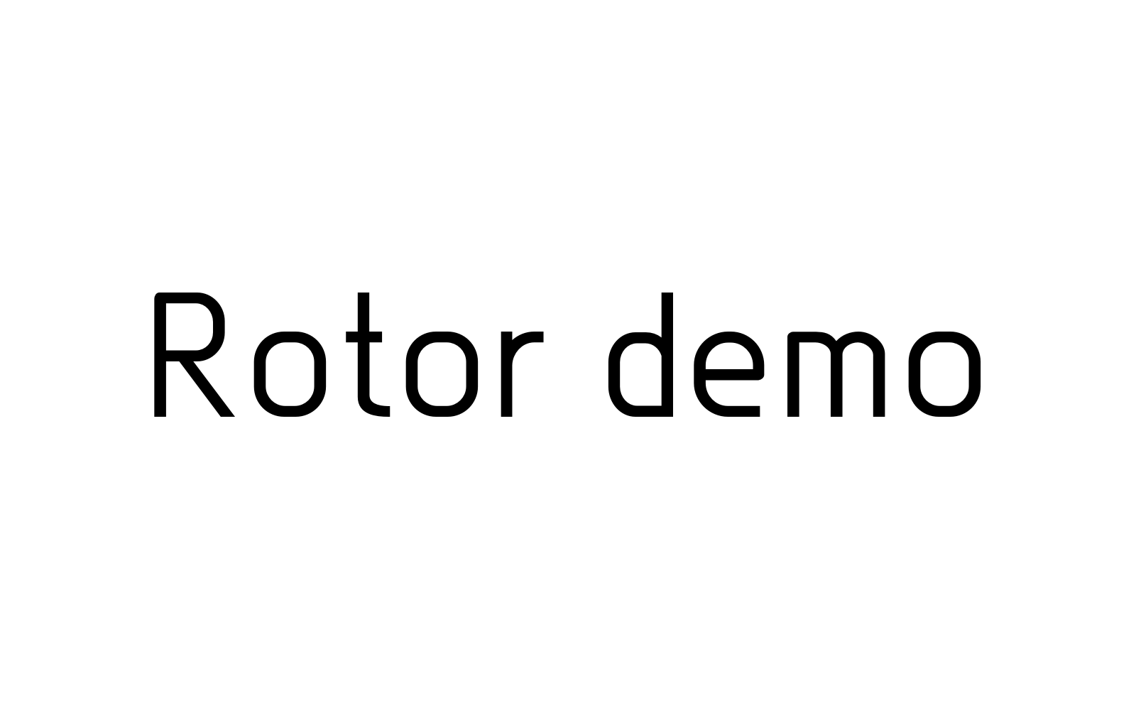 Rotor demo