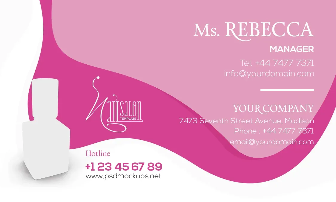 Nail Salon Gift Certificate And Business Card Tem