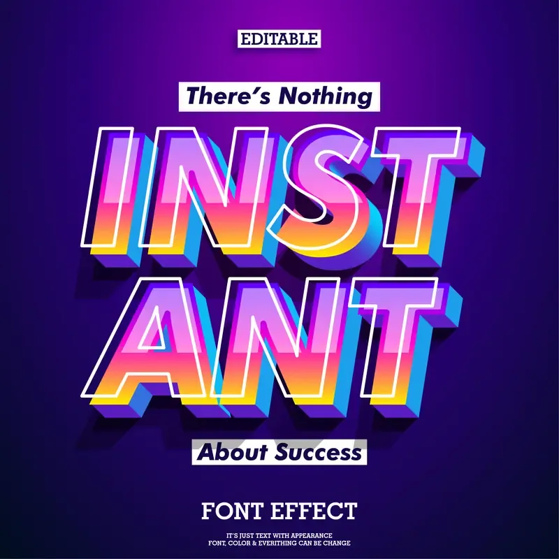 Success Quote With Modern Futuristic Font With Cool Effect
