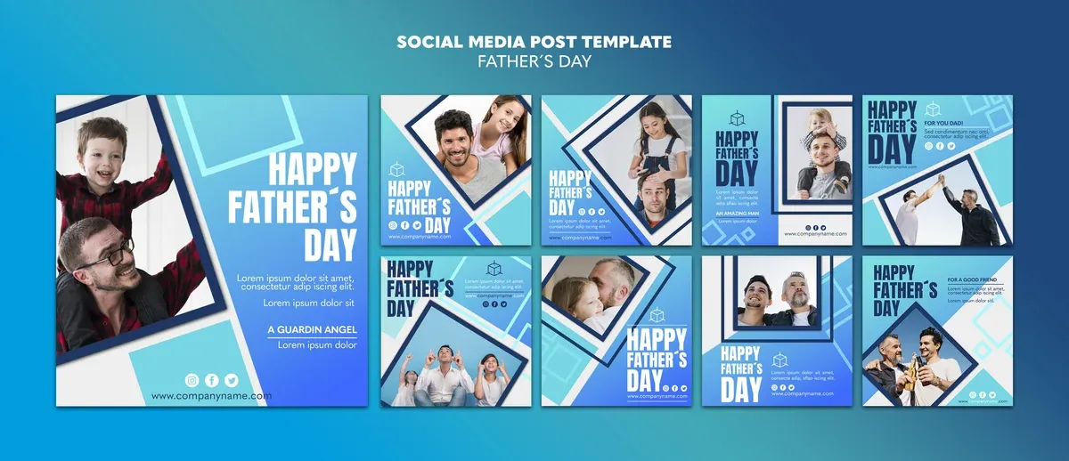 Happy Father S Day Social Media Post Template