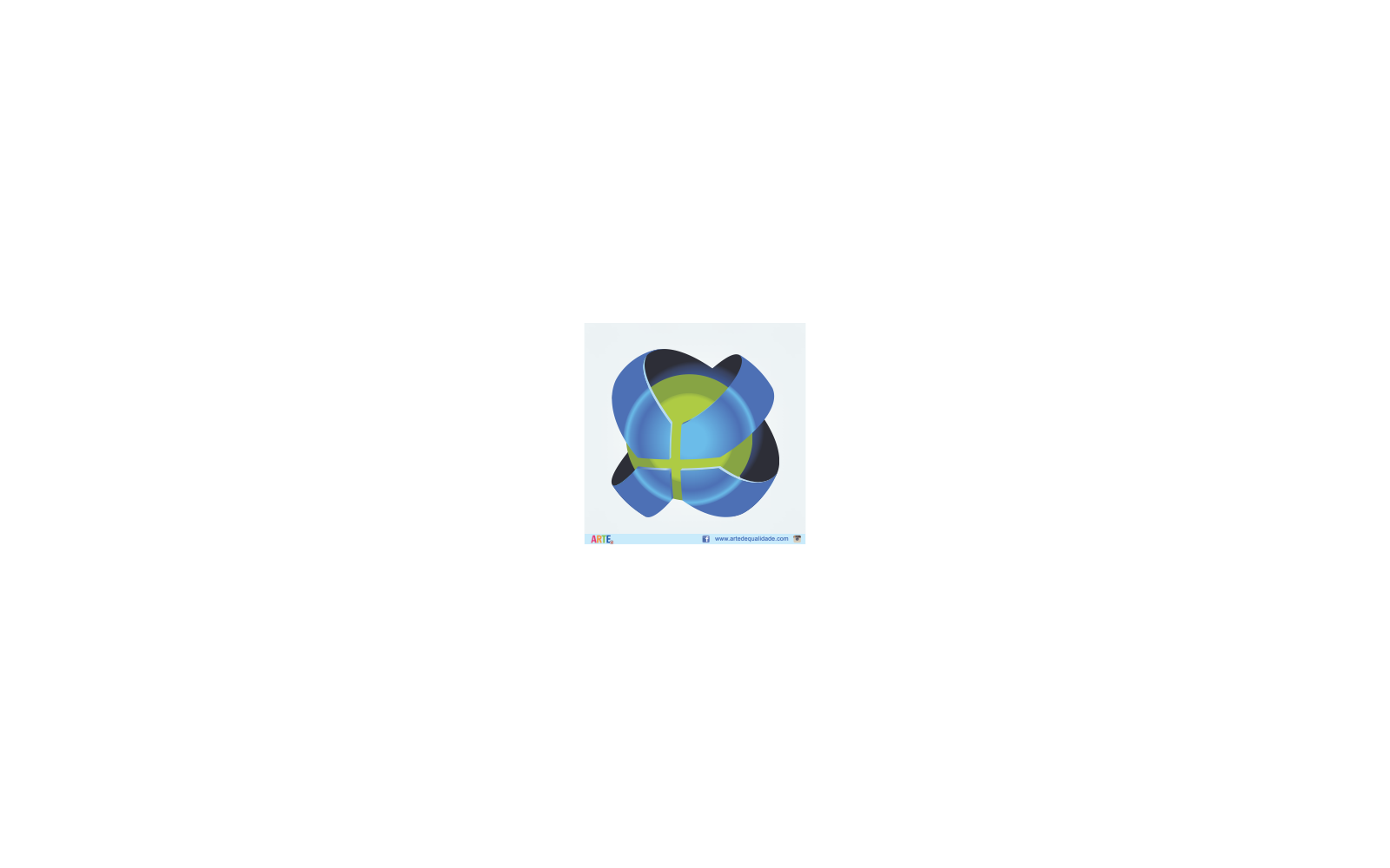 Blue Green 3D Ribbon Sphere Logo