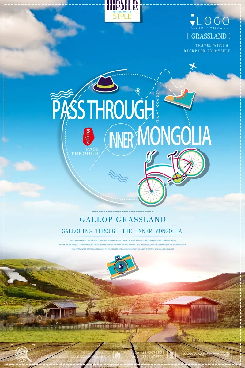 Inner Mongolia Grassland Summer Tour Poster