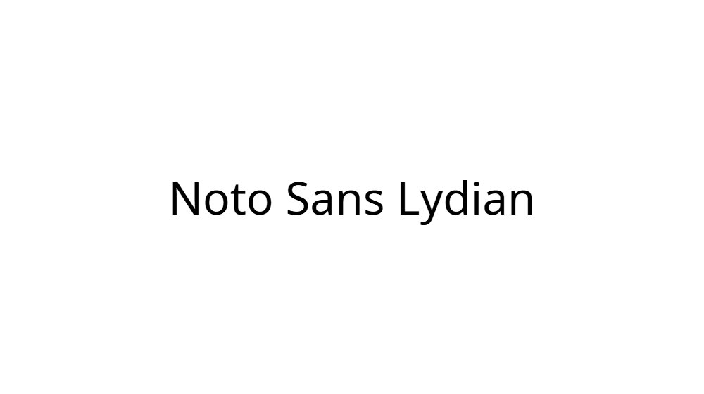 Noto Sans Lydian