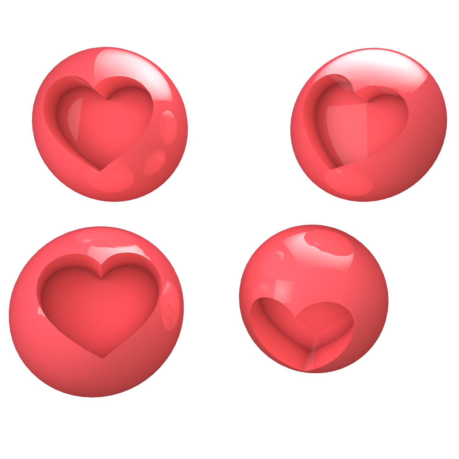 3D Love Reaction Icon