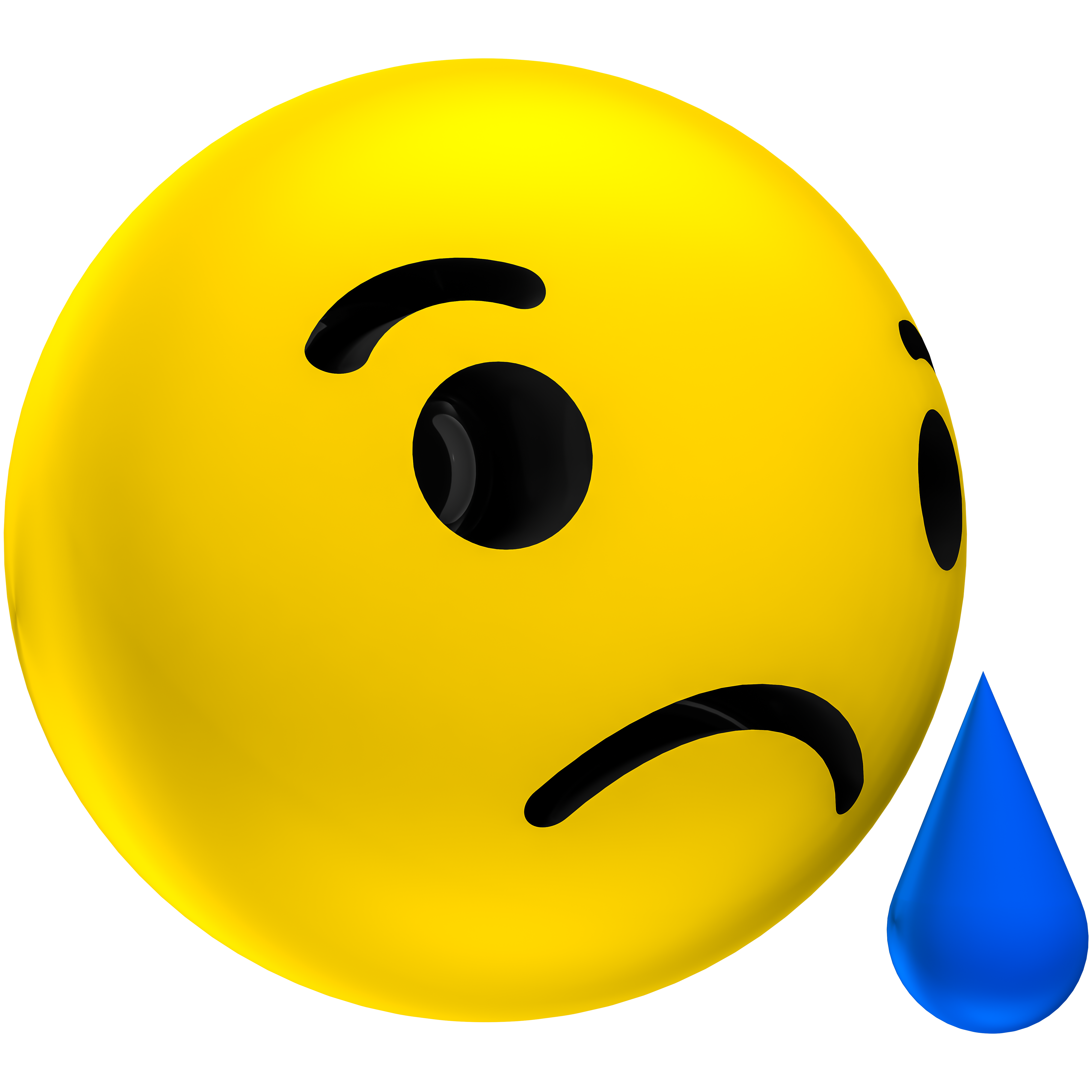 3D Sad 02 Reaction Icon