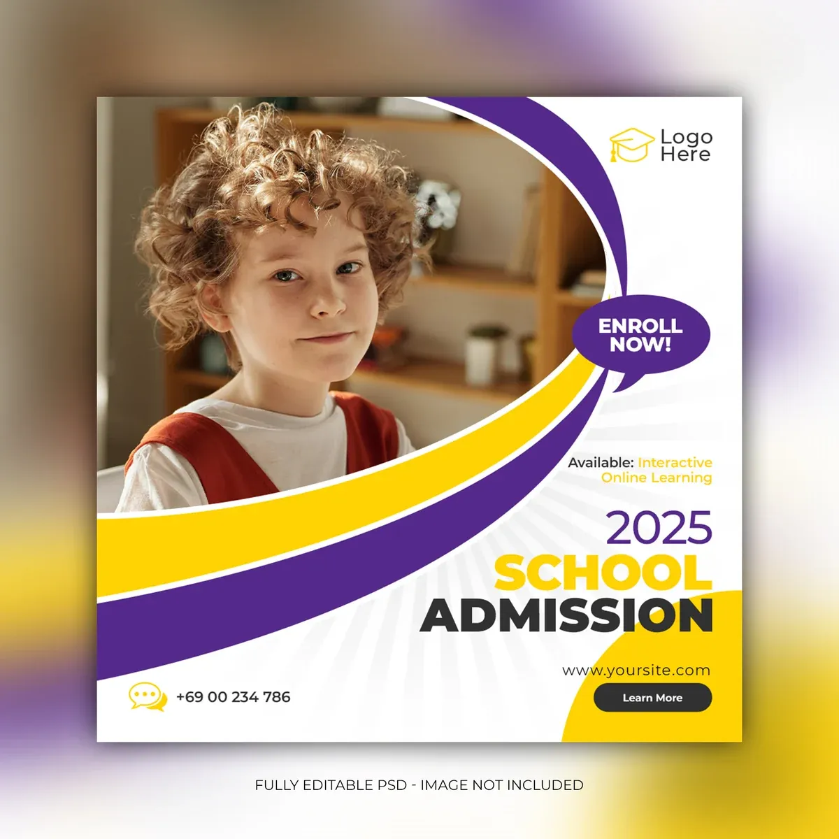 School Admission Social Media Post Template