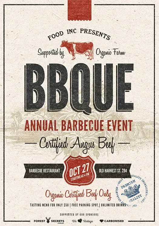 BBQ Event Flyer Poster