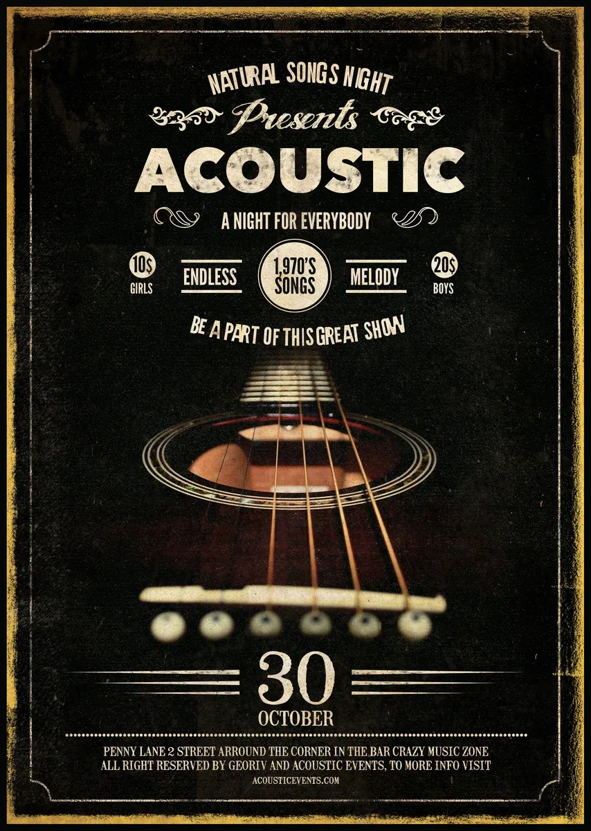 Acoustic Night Flyer Poster