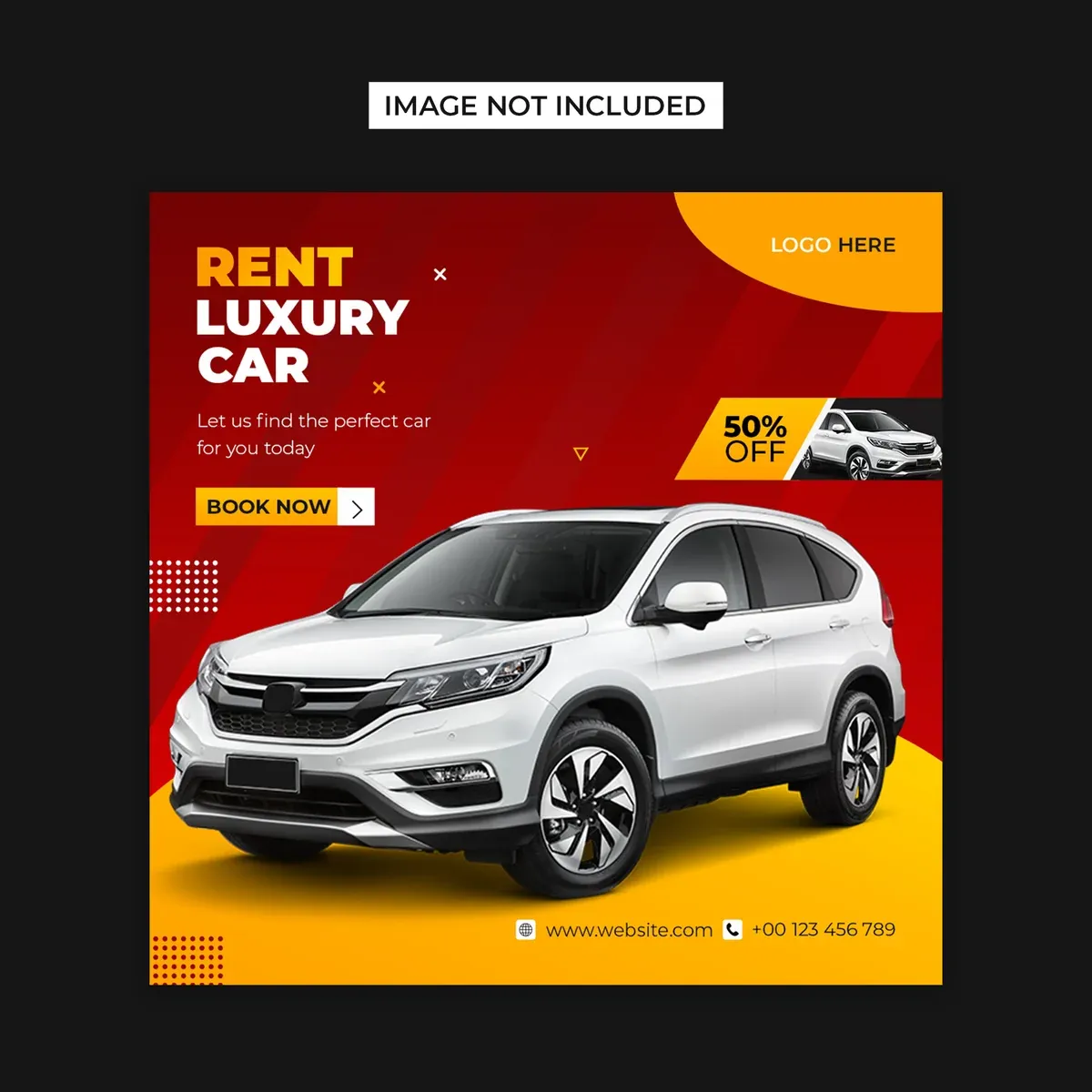 Rent Car Social Media Instagram Post Template