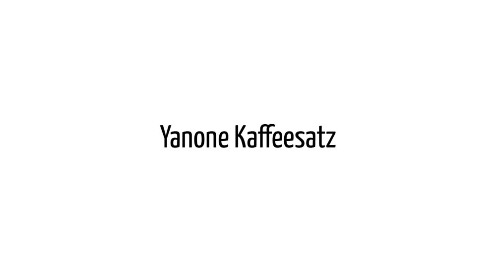 Yanone Kaffeesatz