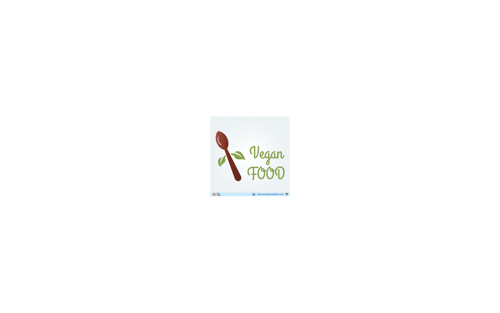 Vegan Food Spoon Leaf Logo