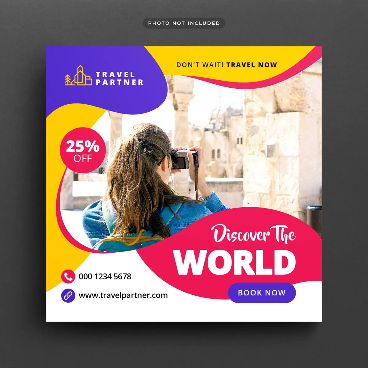 Travel Holiday Vacation Post Banner Template