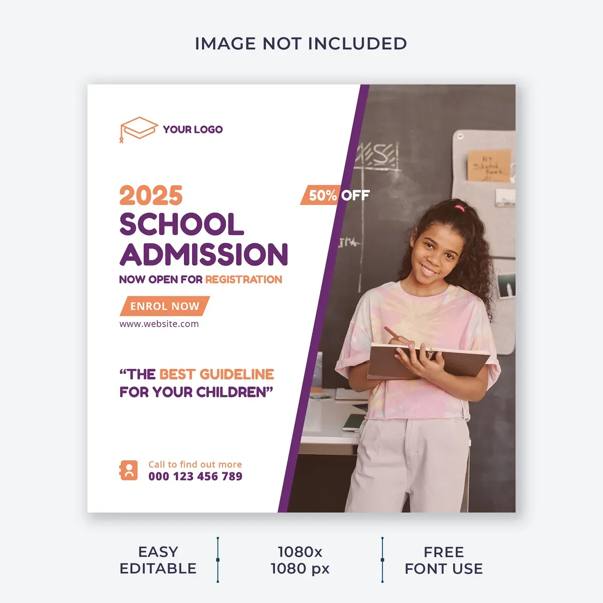 Kids School Infographic