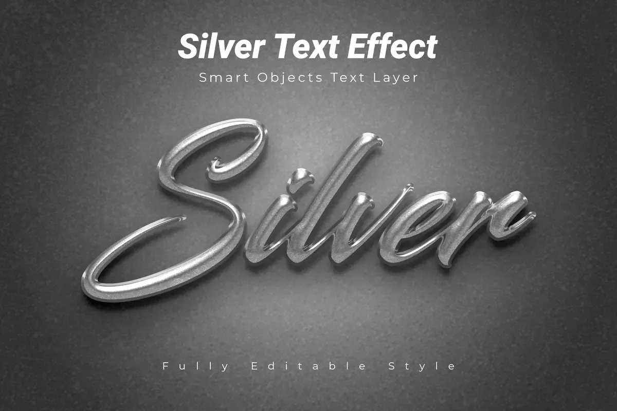 Silver Text Effect