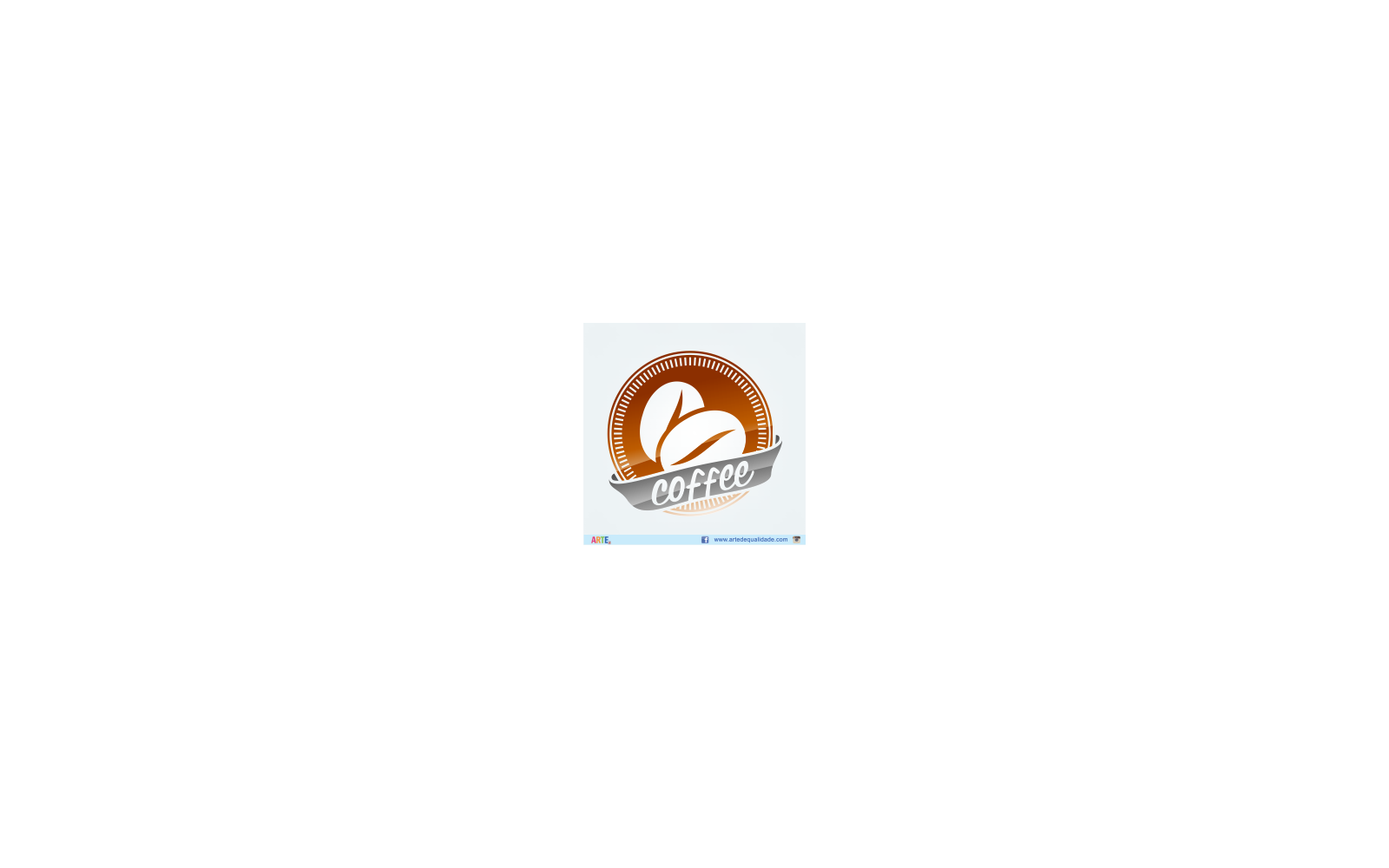 Coffee Bean Badge Logo