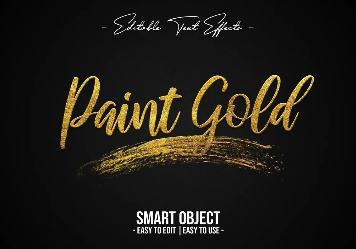 Paint Gold Text Style Effect