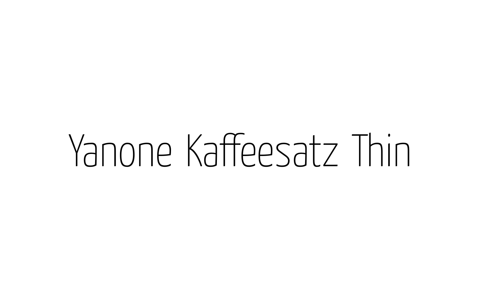 Yanone Kaffeesatz Thin