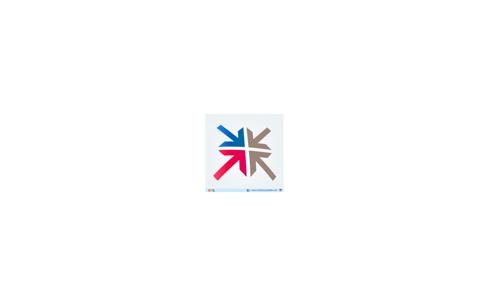 Multicolor Arrow Converge Logo