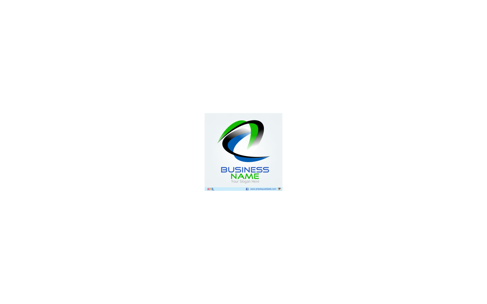 Green Blue Black Swoosh Oval Logo
