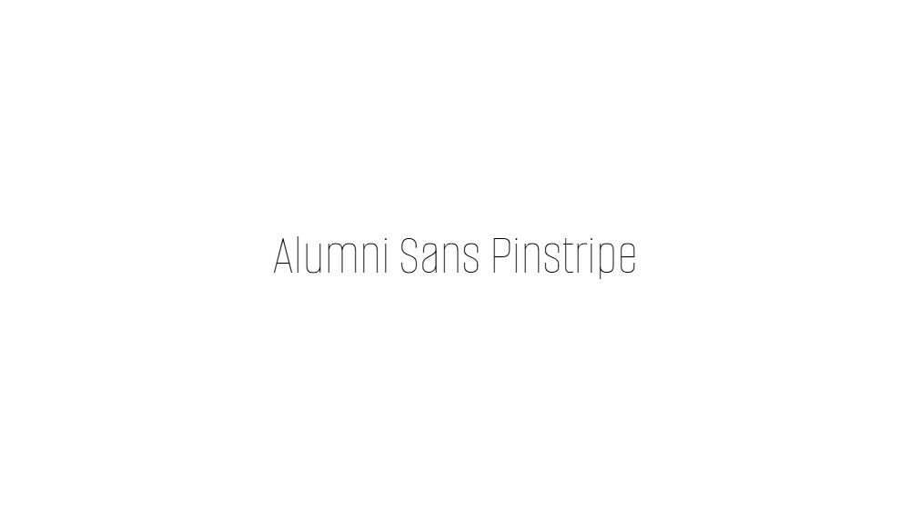 Alumni Sans Pinstripe
