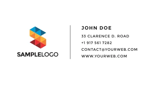Modern Stationery - Business Card (Front)