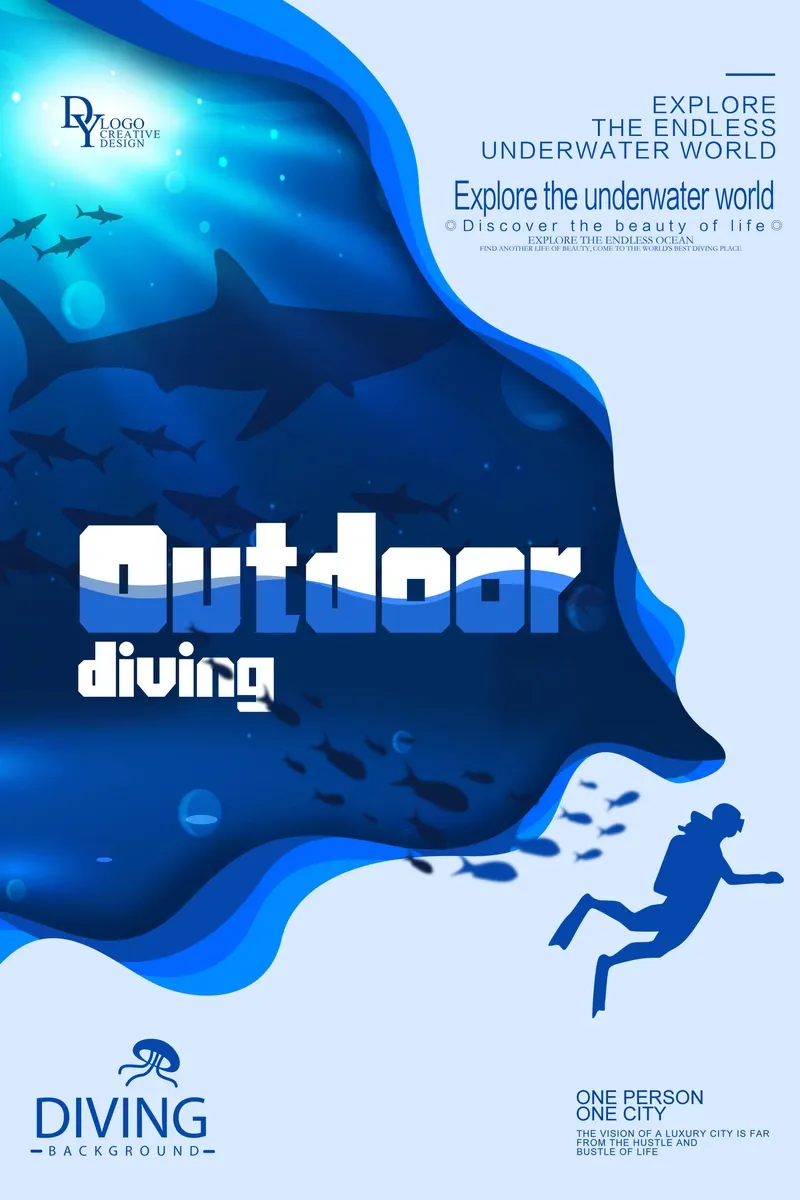Outdoor Diving Underwater World Poster