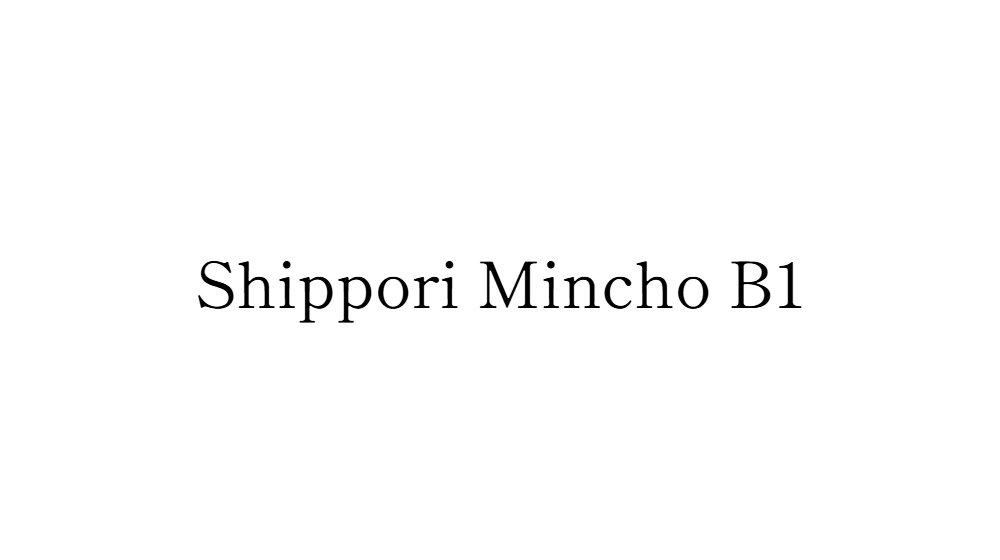 Shippori Mincho B1