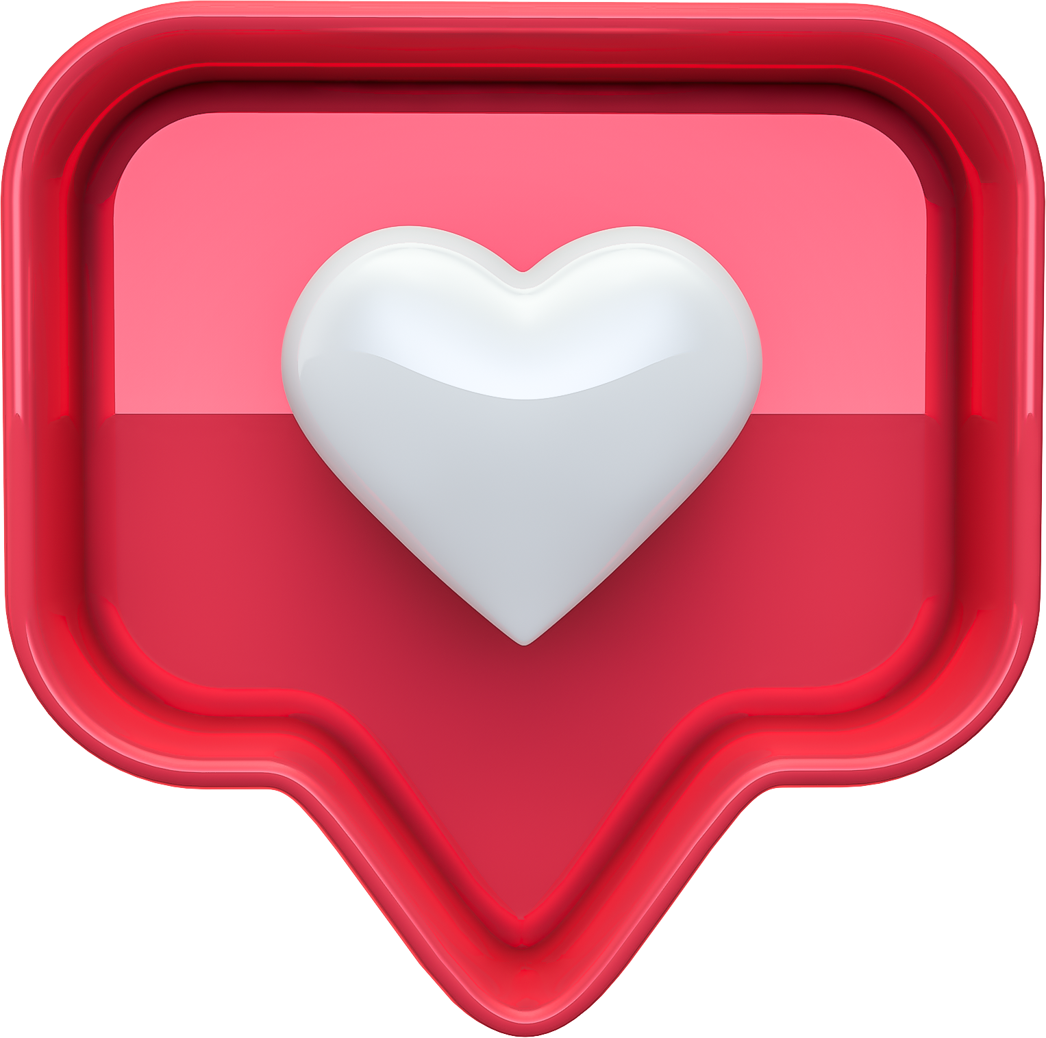 3D Instagram Like 01 Reaction Icon