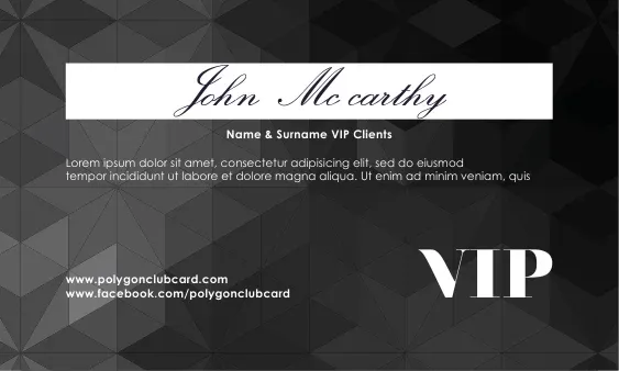 Polygon Exclusive VIP Card (black (Back))