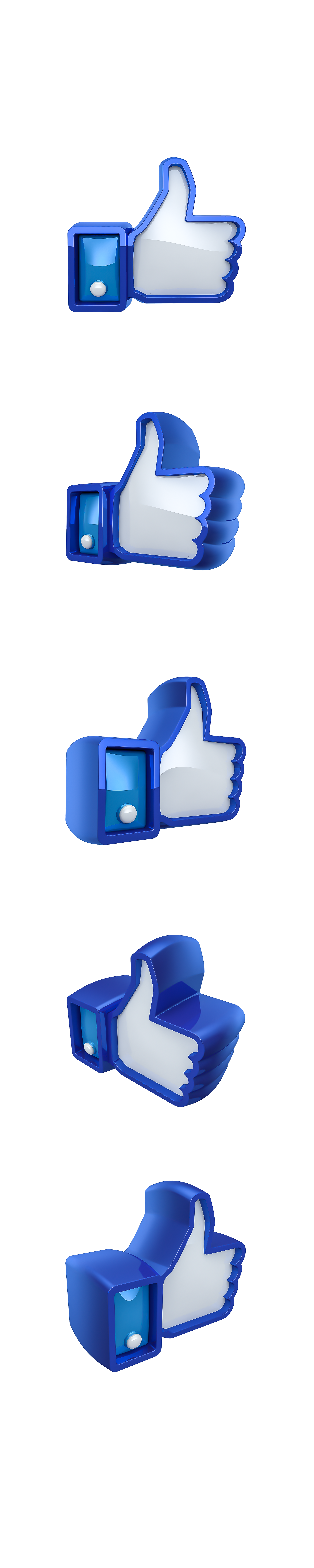 3D Like Facebook Reaction Icon