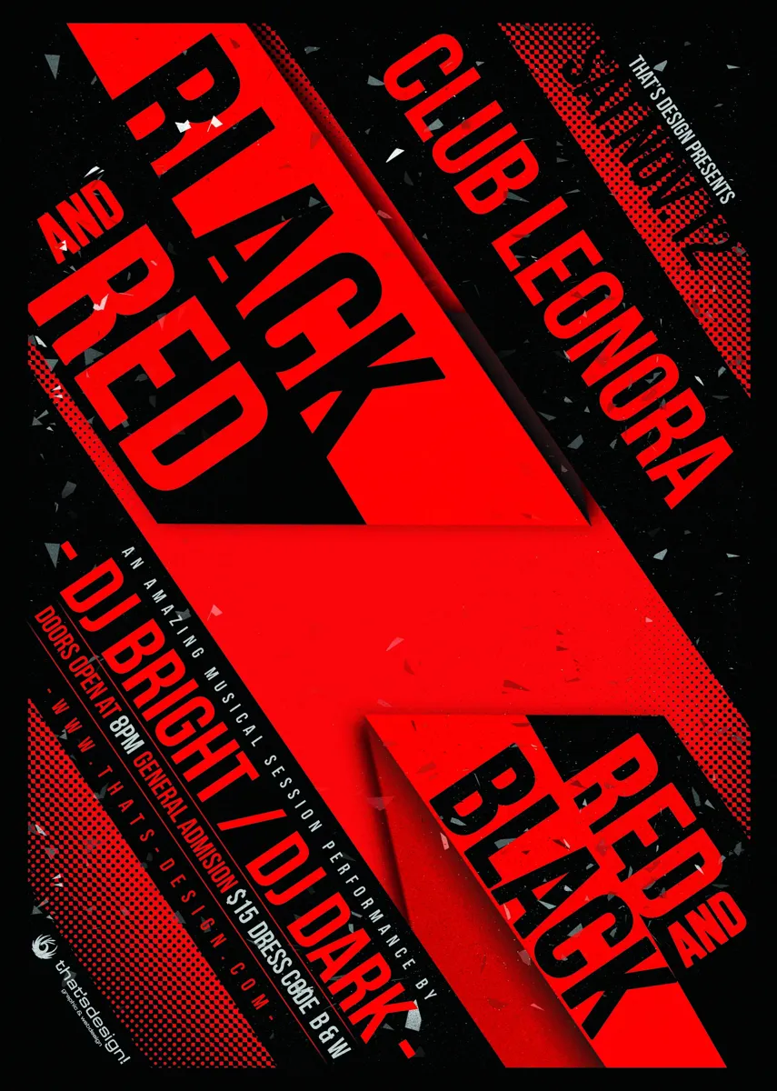 Midnight Scarlet Sound Party Flyer Template