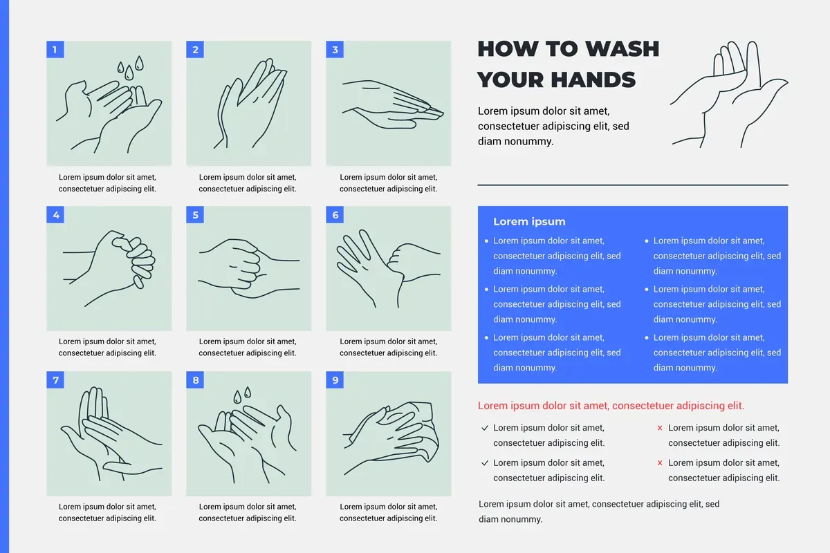 Wash Hands Infographic