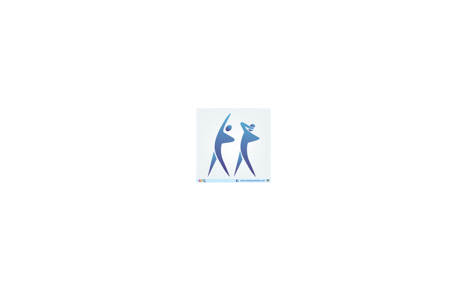 Blue Abstract Dancing Figures Logo