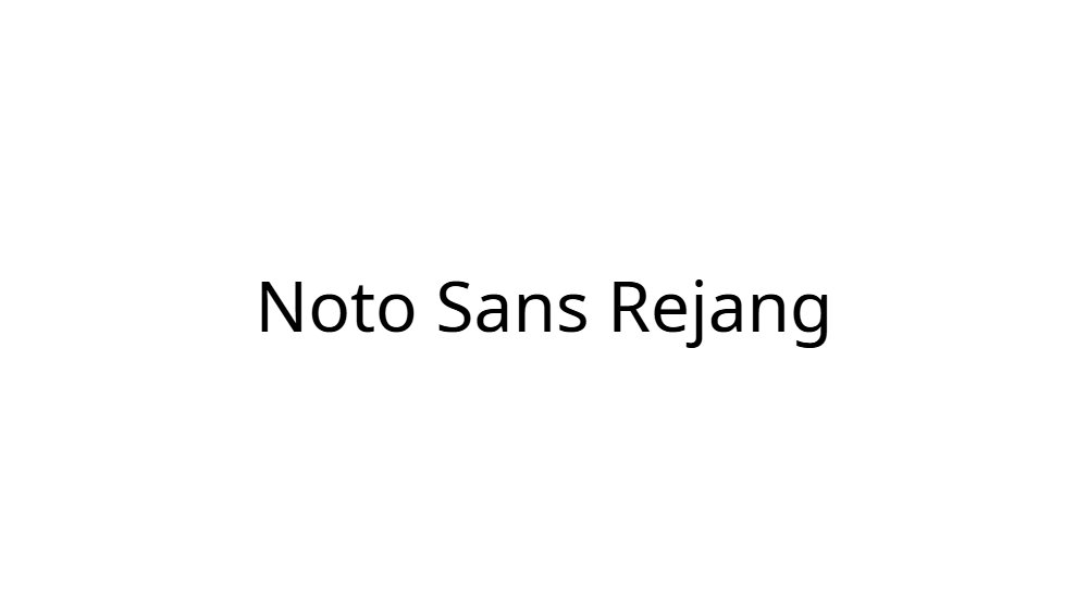 Noto Sans Rejang
