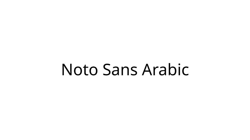 Noto Sans Arabic
