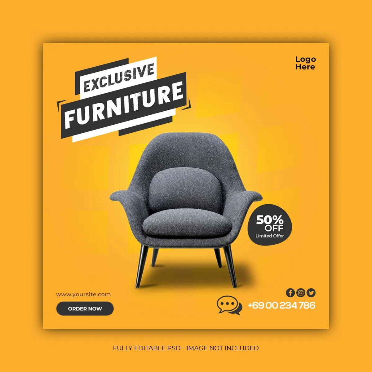 Exclusiva Banner Social Media Furniture Sale Template