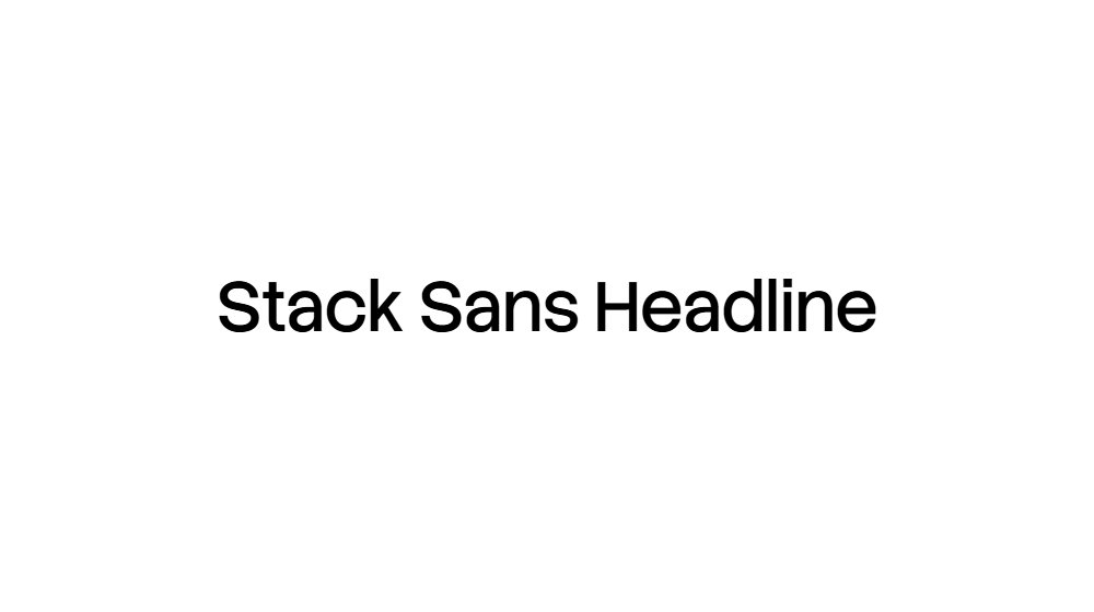 Stack Sans Headline