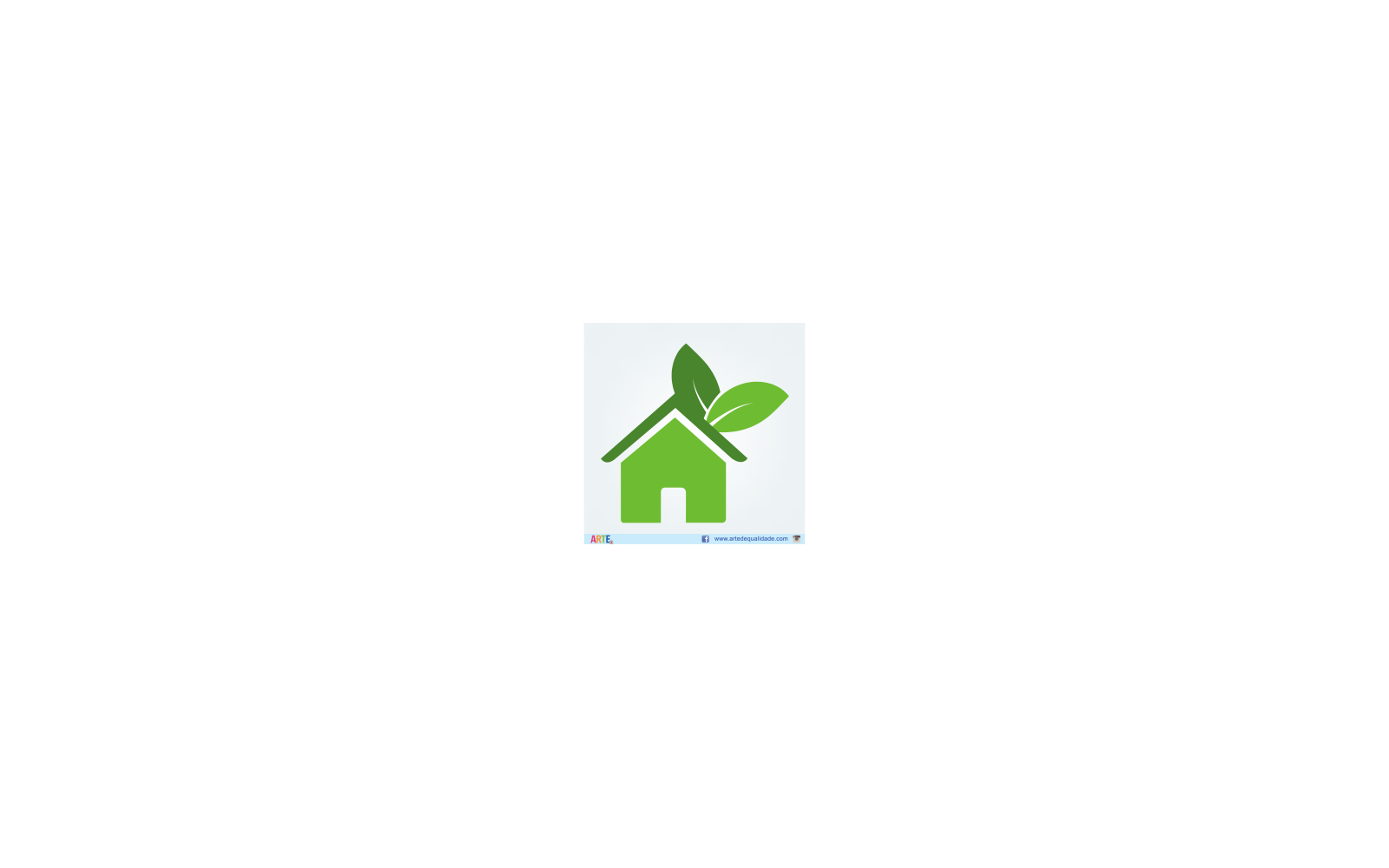 Green Eco House Leaf Logo