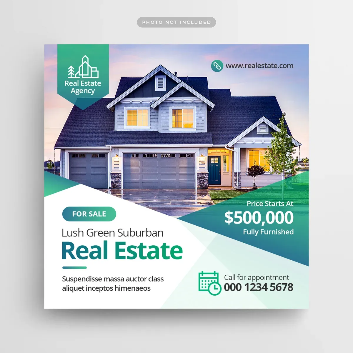 Square Template Real Estate Advertising Social Media Post