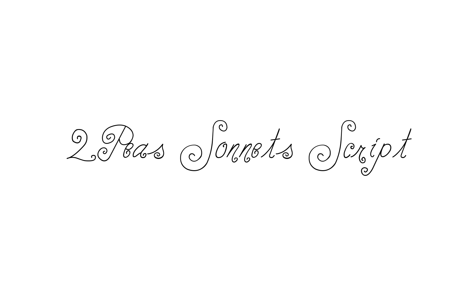 2Peas Sonnets Script Font Family